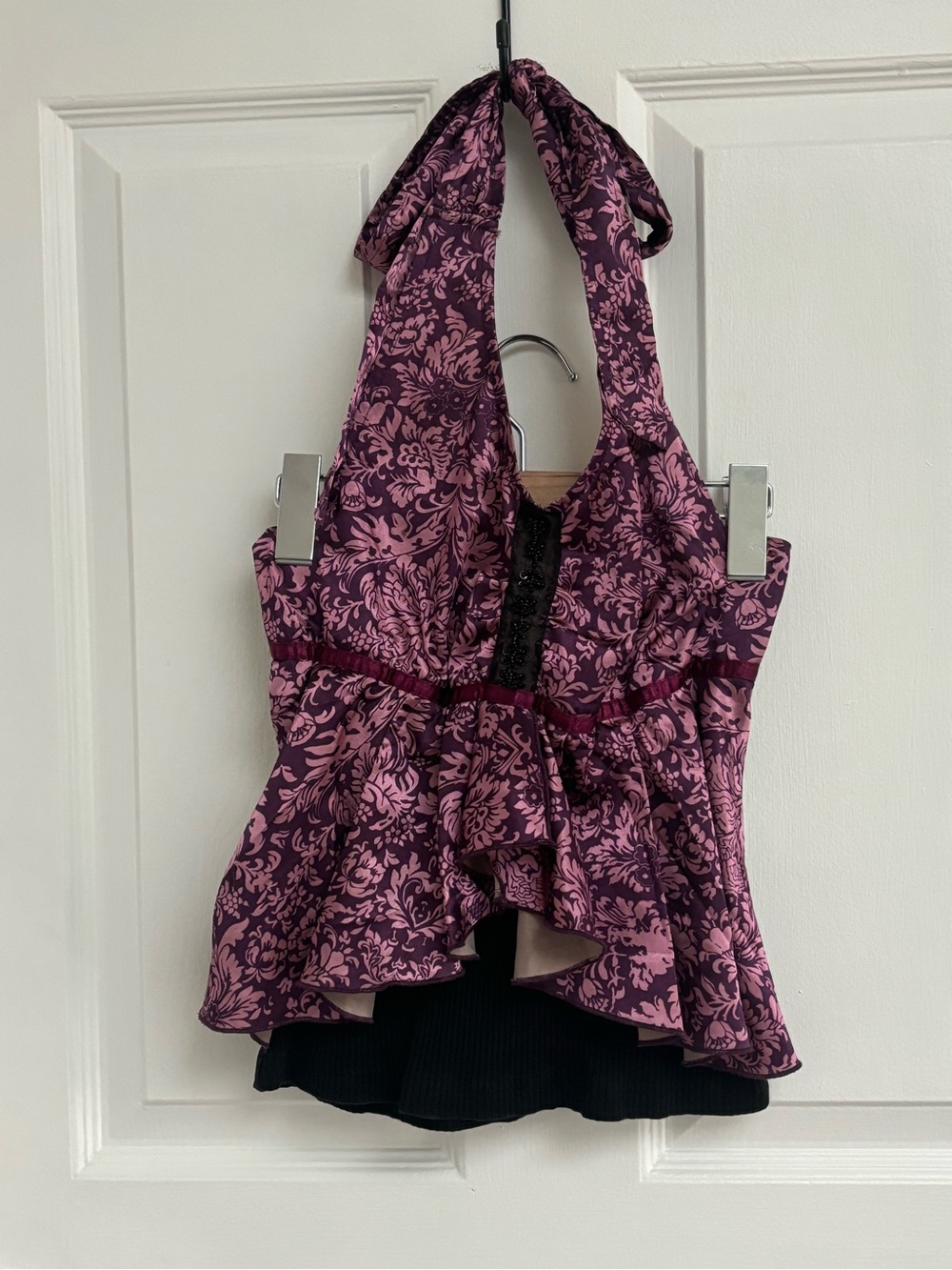 Women’s Purple Floral Halter Top